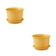 thumbnail image 3 of Monstrate Maceta para maceta, maceta para hierbas, contenedor suculento con platillo Amarillo M【diámetro 15cm】 2Conjunto, 3 of 6