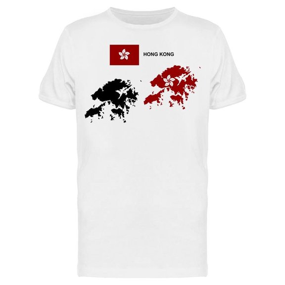 Hong Kong Map Flag Tee Men's -Image by Shutterstock