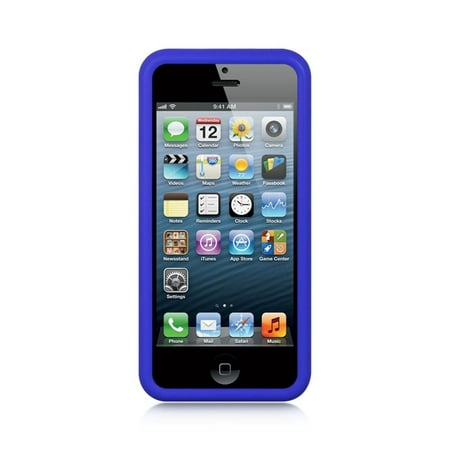 Apple iPhone 5/5S Case, by DreamWireless Rubber TPU Case Cover For Apple iPhone 5/5S, Blue