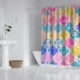 thumbnail image 2 of Multi Color Floral Checkered Pattern Shower Curtain 84"x72" ,Bathroom Decorative Shower Curtains Set with 12 Hooks,Modern Waterproof Washable Shower Curtain, 2 of 6