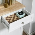thumbnail image 5 of Demi Bonn 35" Kitchen Tilt-Out Trash Bin Cabinet Standalone Recycling Bin Holder with Drawer for Modern Kitchen, White, 5 of 11