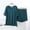Army Green, variant on YHAJDS Pajamas for Women Set 2 Piece Solid Color V Neck Side Slit Tee and Wide Leg Shorts
