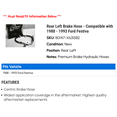thumbnail image 2 of Rear Left Brake Hose - Compatible with 1988 - 1993 Ford Festiva 1989 1990 1991 1992, 2 of 2