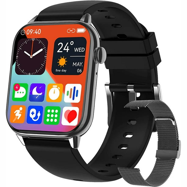 Smartwatch SMS & Speakerphone |With 2 Wristbands |1.86'' Hd Full Screen Assistant |Smartwatch Compatible|Fitness&Health Tracking | +20 Sports | For Men & Women - Walmart.com
