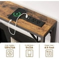 thumbnail image 5 of 31.5'' Small Console Table with Charging Station and Storage, Narrow Sofa Table with Power Outlets, Behind The Couch Table, for Living Room, Foyer, Entryway, Hallway, Rustic Brown, 5 of 7