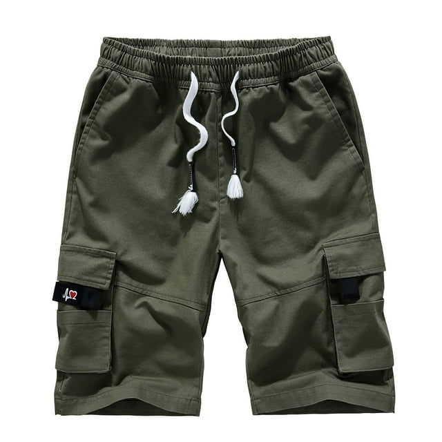 Plus Size Summer Tops Mens Plus Size Cargo Shorts Multi-Pockets Relaxed Summer Beach Shorts Pants Plus Size Summer Clothes Mens Cargo Shorts Elastic Waist Plus Size Cargo Pants