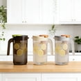 thumbnail image 1 of Vacemry 3Pcs Large-Capacity Water Pitcher, 2200ML High-Temperature Resistant Plastic Beverage Jug for Refrigerator Kitchen Counter Office Desk, Fruit Tea Iced Water Drink Dispenser with Lid, 1 of 9