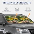 thumbnail image 4 of Kll Vintage Wooden Bucket Windshield Sun Shade 2-Piece Foldable Car Front Window Sunshade For Most Sedans Suv Truck - Auto Sun Blocker Visor Protector Blocks Max Uv Rays - Medium, 4 of 7