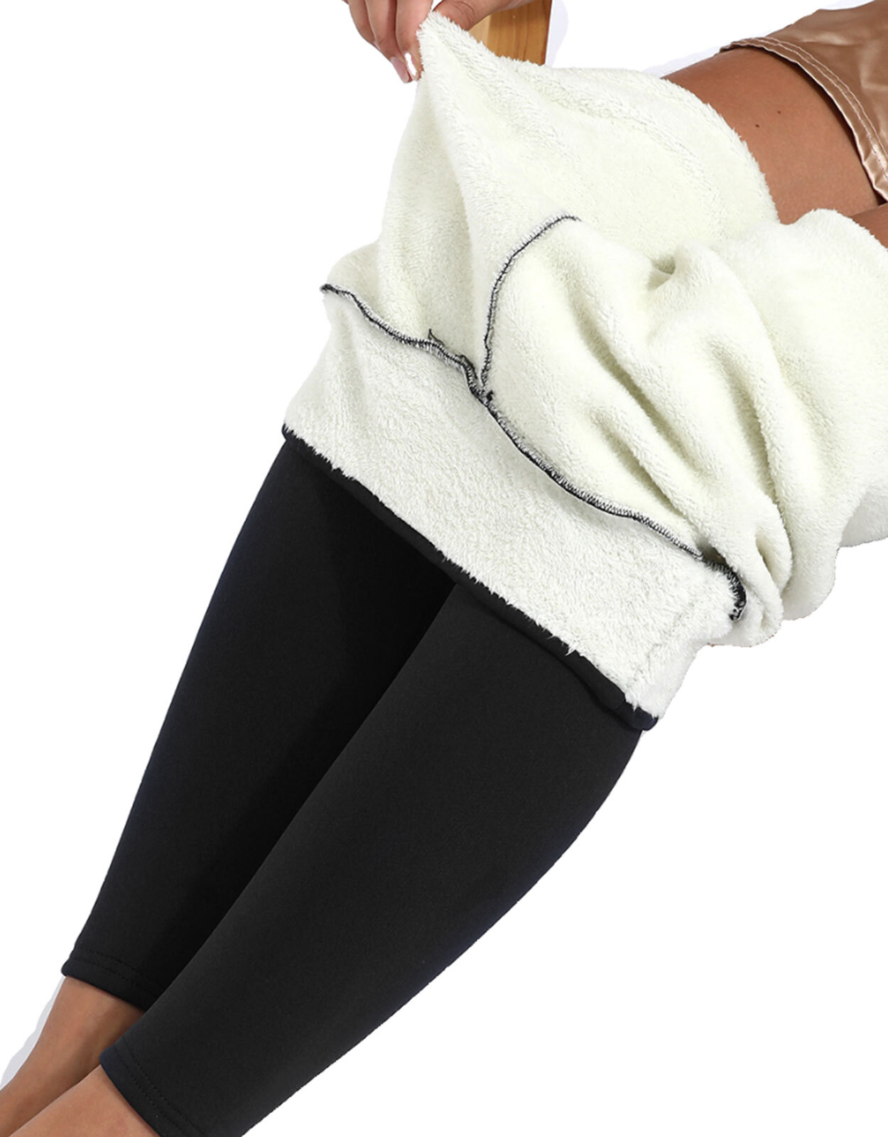 Shermie Women's Fleece Lined Thermal Leggings, High Waisted photo 1