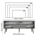 thumbnail image 3 of Mueble Mesa Para Tv Rack Madesa 4 Espacios Hasta 65 Negro 02, 3 of 10