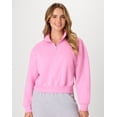 thumbnail image 2 of Hanes EcoSmart Women’s Fleece Quarter-Zip Pullover Spirited Pink M, 2 of 6