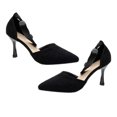 thumbnail image 3 of Zapatos de tacón para mujer, con lazo en el tobillo, sandalias de tacón fino, puntera puntiaguda, cómodos para fiesta de boda, 3 of 8