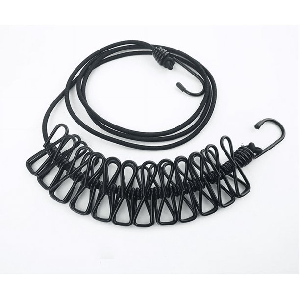 SHAR Washing Line Travel Washing Line with 12 Clips Washing Line with Hooks Washing Line 1