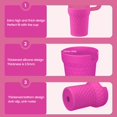thumbnail image 3 of Bota de silicona para Stanley Cup Thxbag, color rosa intenso, neón, 600 ml, 900 ml, 3 of 5
