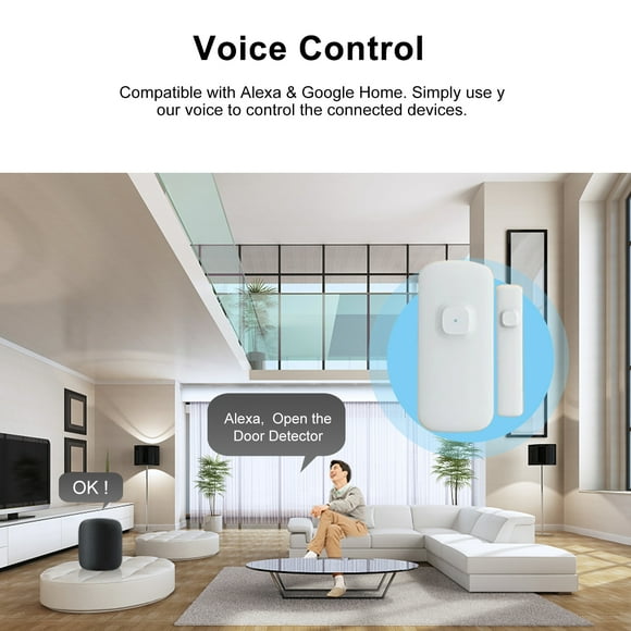 Door Sensor,Wifi Door App Door Switch Compatible With Ifttt Window Alarm Door App Window Alarm 2pcs With Window Alarm