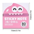 thumbnail image 2 of Transparent Glitter Sticky Notes 80 Sheets, Pull Out Self Adhesive Memo Pads, 3.1X3.1 Inch See Through Note For Planner & Notebook Marking (Peach), 2 of 5