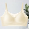 thumbnail image 4 of Zpanxa Wireless Bras for Women Seamless Push-up Breathable Adjustable Straps Everyday Bra Beige 42BC, 4 of 5