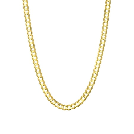 14 KARAT YELLOW GOLD SOLID CURB 3.15MM WIDE CHAIN WITH LOBSTER CLASP IN 8.50 INCHES LONG BRACELET