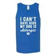 thumbnail image 2 of Wild Bobby, I Can't Have Kids My Dog is Allergic Funny, Dog Lover, Men Graphic Tank Top, Royal, Medium, 2 of 4