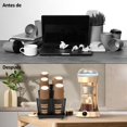 thumbnail image 2 of Porta Vasos Cafeteria Soporte para Tazas Encimera de Cocina con Soporte Plegable Recogedor de Tazas Estante para Tazas de Cafeter&iacute;a (Negro), 2 of 7