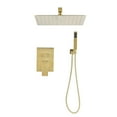 thumbnail image 4 of 12" Rain Shower Head Systems Wall Mounted Shower Brushed Gold Goldtone Finish, 4 of 5