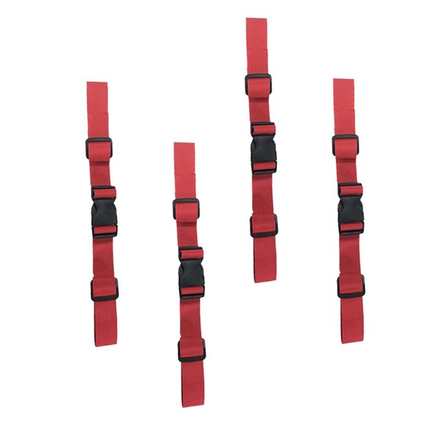 2 pares de correas universales de nailon para , arnés para el pecho, cinturones para la cintura, hebilla, clips para engranajes, rojo Baoblaze Correa del arnés del pecho de la mochila
