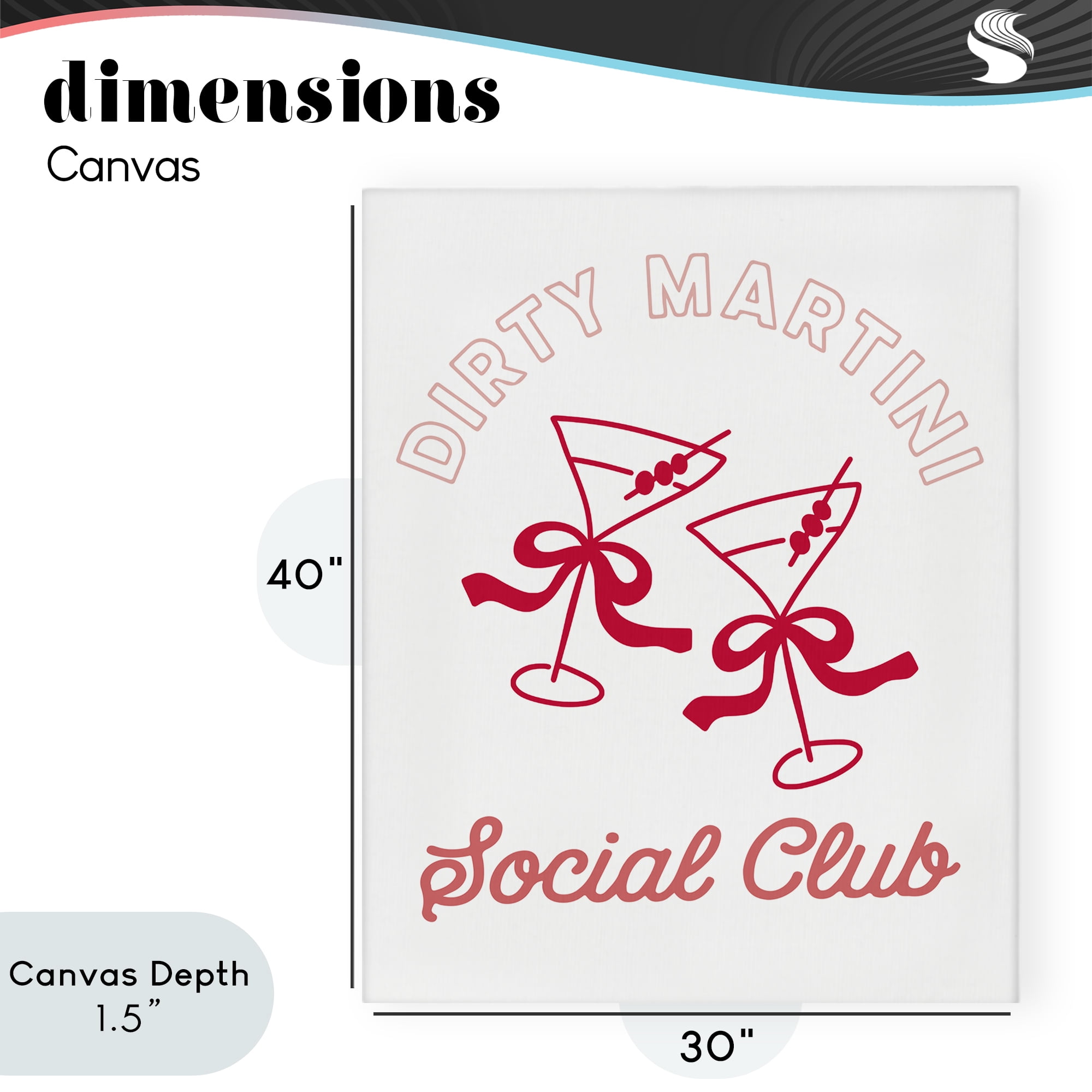 Stupell Industries Pink Martini Social Club Canvas Wall Art, design by Lettered and Lined