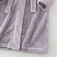 thumbnail image 4 of Gibobby Toddler Boys Girls Kids Hooded Bathrobe,Soft Flannel Loungewear Robe with Adjustable Tie,Cartoon Print,for Toddlers to Kids 18 Month 2T 3T 4T 5T 6T Kids Pajamas,Grey,Size 3-4T, 4 of 6