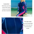 thumbnail image 4 of Women's Full Body Swimsuit Rash Guard, One Piece Long Sleeve Long Leg Swimwear with UV Sun Protection for Surfing Snorkeling Swimming, M-2XL, 4 of 9