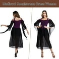 thumbnail image 3 of MYATED Women's Medieval Dress with Trumpet Sleeves,Renaissance Vintage Dress,Traditional Irish Dress,Gothic Costume Dress for Halloween Cosplay,Carnival Party,Purple,3XL, 3 of 8