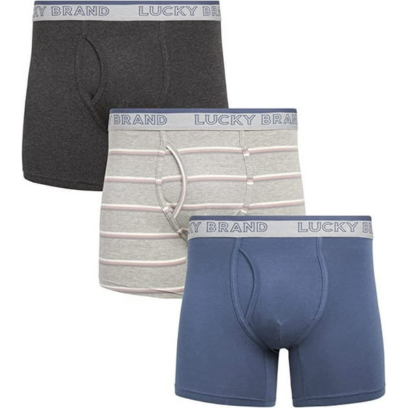 LUCKY BRAND BOXER X3 - 221 MANATEE STRIP - LARGE - MEN BRIEF UNDERWEAR PACK P214