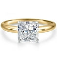 thumbnail image 3 of Gem Stone King 3.00 Cttw IGI Certified Lab Grown Diamond in 14K Two-Tone Gold Ring for Women | Princess | D-E Color | VS1-VS2 Clarity | Size 6, 3 of 7