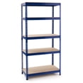 thumbnail image 4 of Gymax 2PCS 73'' Metal 5-Tier Garage Storage Rack Shelf Freestanding w/ Adjustable Unit Blue, 4 of 10
