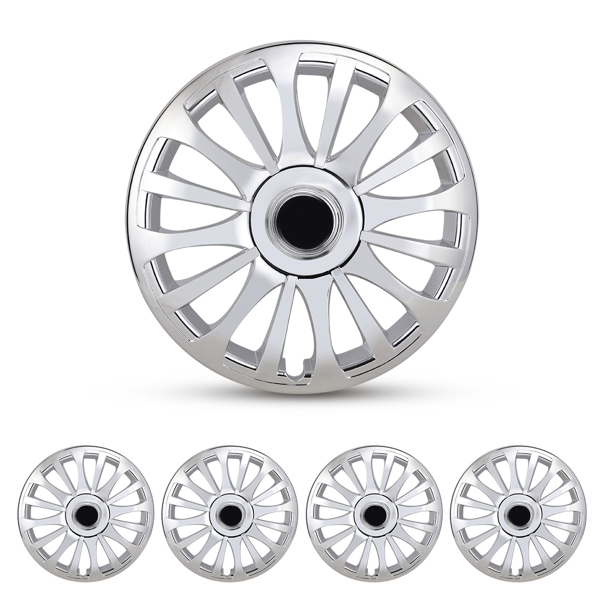 Nixon Offroad 15" Chrome Snap-On Wheel Covers / Hub Caps – Set Of 4 – Fits R15 Steel Rims