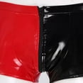 thumbnail image 6 of Men Shiny Leather Boxer, Sexy Open Crotch, Glossy PVC Leather, Wetlook Latex Short Pants, 6 of 6