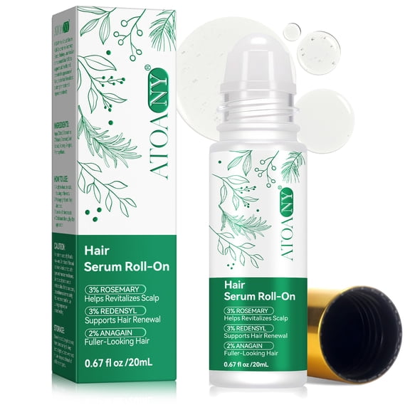 Hair Nourishing Roll-On Serum with Rosemary, Nourishes Hair, Refreshing & Non-Greasy, 0.67 fl oz
