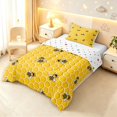 thumbnail image 2 of Erosebridal Lovely Bee Twin Comforter Sets,Geometric Honeycomb Bedding Set,Orange Yellow,Polkadot Reversible,2-Piece,1 Comforter and 1 Pillowcase, 2 of 7