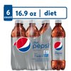 Diet Pepsi Cola Soda Pop, 16.9 fl oz, 6 Pack Bottles