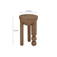 thumbnail image 2 of TOV Furniture Indoor Modern Durable Rubberwood End Table, Cognac, 2 of 8