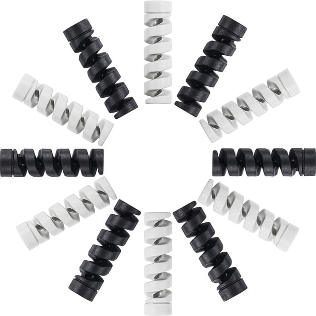 12 Piezas Cargador de Cable Tipo C, (12 Piezas, Negro, Gris) Protector Micro USB de Silicona Suave, Protector de Cable de Ratón, Apto para Todos los Teléfonos Móviles