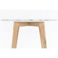 thumbnail image 3 of Cima 12" x 21" Rectangular Italian Carrara White Marble Table with Oak Legs, 3 of 10