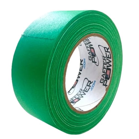 Gaffer Power Ruban à Gaufres de Qualité Professionnelle, Fabriqué aux États-Unis, Ruban à Gaufres Robuste, Durable, Polyvalent, Non Réfléchissant, Polyvalent. (2 Po x 30 Yds, Vert Chrome)