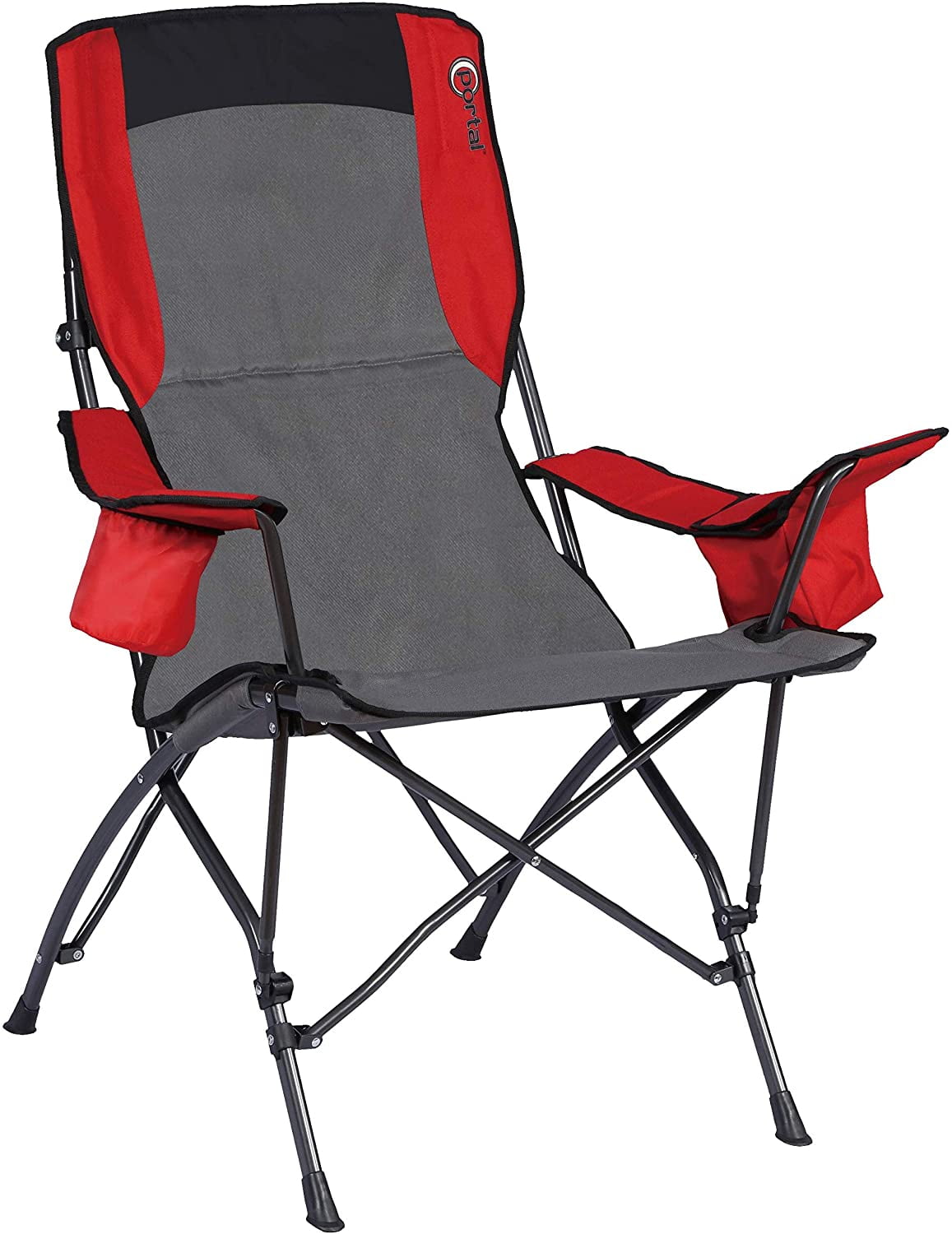 Portal High Back Camping Chair Folding Portable Quad Oversized Arm