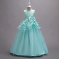thumbnail image 5 of ATOGUTA Girl Dresses for Special Occasions Green Sleeveless Tulle Long Formal Wedding Pageant Party Fancy Princess Ball Gown Dresses 5T-15, 5 of 7