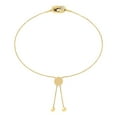 thumbnail image 2 of Araiya Fine Jewelry 10K Yellow Gold Round-Shape Lab Grown Diamond Love Knot Bracelet for Women (1/10 cttw, D-F Color, VS1 Clarity) 7inch, 2 of 6