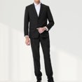thumbnail image 2 of Blazer informal para hombre y pantalón de pierna recta traje formal de negocios de corte entallado profesional, 2 of 9