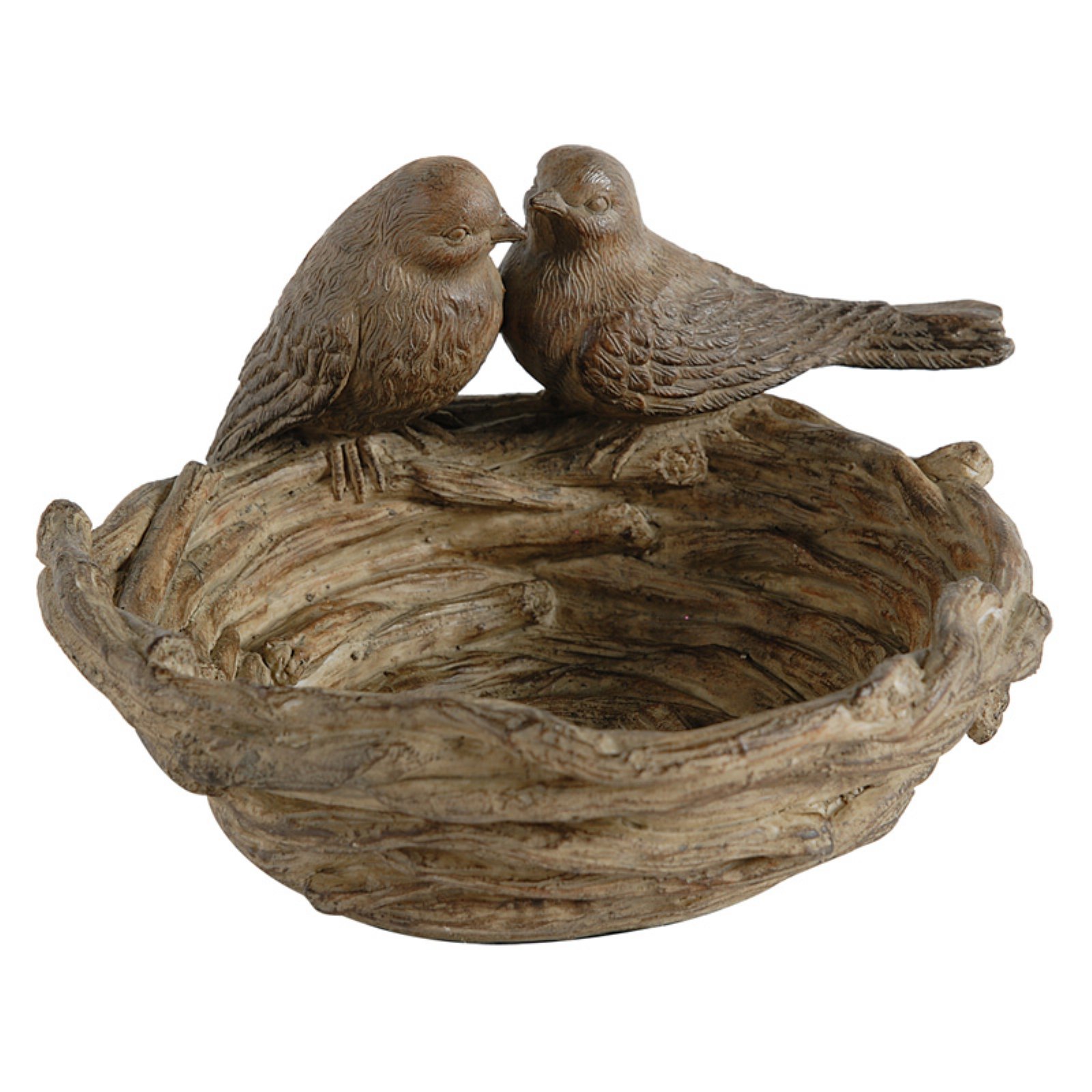 Decorative Resin Wild Twin Birds Nest Feeder