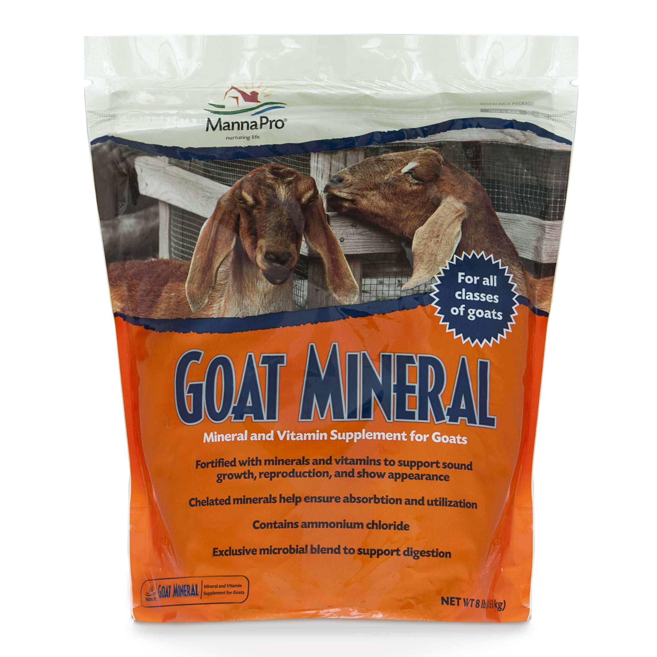 Manna Pro Goat Mineral, Vitamin & Mineral Supplement for Goats, 8 lb