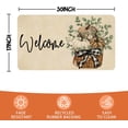 thumbnail image 3 of Fall Door Mat Outside,Pumpkin Eucalyptus Welcome Mat for Front Door,Thanksgiving Autumn Indoor Outdoor Non-Slip Rugs,Fall Doormat for Farmhouse Home Porch Decorations (Brown 30" x 17"), 3 of 5