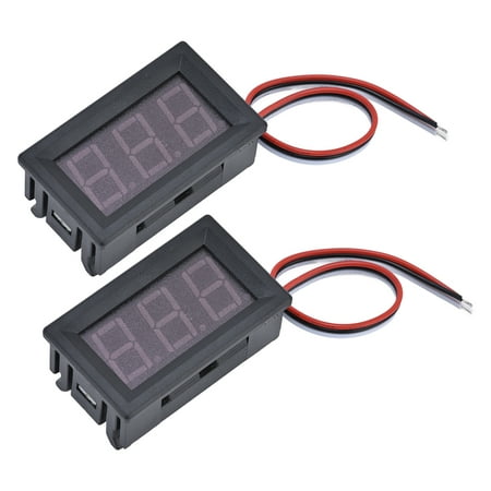 

Voltmeter Screen DIY Digital DC 0V-99.9V 3 Wire Voltmeter Display Module With Reverse Connection Protection For DIY Module 2Pcs Red 2Pcs Blue Blue + Red
